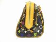 Photo3: LOUIS VUITTON Multi-color Leather Black Hand Bag Purse Priscilla #6287