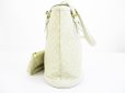 Photo3: LOUIS VUITTON Monogram Mini Lin Canvas White Tote Bag Bucket PM w/Pouch #6316