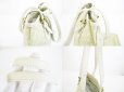 Photo7: LOUIS VUITTON Monogram Mini Lin Canvas White Tote Bag Bucket PM w/Pouch #6316