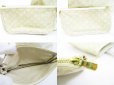 Photo9: LOUIS VUITTON Monogram Mini Lin Canvas White Tote Bag Bucket PM w/Pouch #6316