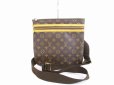 Photo1: LOUIS VUITTON Monogram Leather Brown Crossbody Bag Pochette Bosphore #6330 (1)