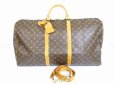 Photo1: LOUIS VUITTON Monogram Leather Brown Duffle&Gym Bag Keepall 60 Bandouliere #6333 (1)