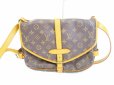 Photo1: LOUIS VUITTON Monogram Leather Brown Crossbody Bag Saumur MM 30 #6335 (1)