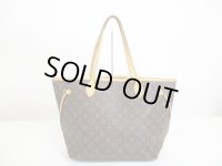 LOUIS VUITTON Monogram Leather Brown Tote&Shoppers Bag Neverfull MM #6346