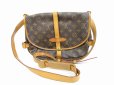 Photo1: LOUIS VUITTON Monogram Leather Brown Crossbody Bag Saumur MM 30 #6371 (1)