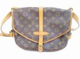 Photo2: LOUIS VUITTON Monogram Leather Brown Crossbody Bag Saumur MM 30 #6371 (2)