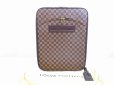 Photo1: LOUIS VUITTON Damier Leather Brown Carry Bag Travel Bag Luggage Pegase 45 #6431 (1)