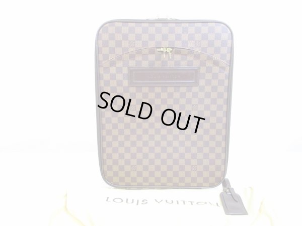 Photo1: LOUIS VUITTON Damier Leather Brown Carry Bag Travel Bag Luggage Pegase 45 #6431