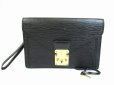 Photo1: LOUIS VUITTON Epi Leather Black Clutch Bag Purse Sellier Dragonne #6435 (1)