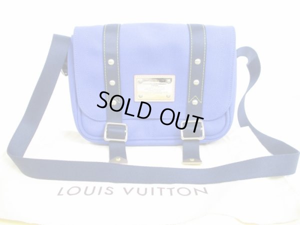 Photo1: LOUIS VUITTON Cup Canvas Blue Messenger&Cross-body Bag Antigua PM #6442