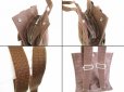 Photo7: HERMES Canvas Her Line Brown Backpack Bag PM w/Lock and Key #6443