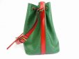 Photo4: LOUIS VUITTON Epi Leather Green&Red Shoulder Bag Purse Petite Noe #6448