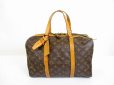 Photo1: LOUIS VUITTON Monogram Leather Brown Hand Bag Sac Souple 35 #6456 (1)