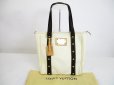 Photo1: LOUIS VUITTON Cup Canvas White Tote&Shoppers Bag Antigua Cabas MM #6457 (1)