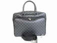 Photo1: LOUIS VUITTON Damier Graphite Leather Business Bag Breafcase w/Strap Icare #6465 (1)