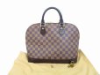 Photo1: LOUIS VUITTON Damier Leather Brown Hand Bag Purse Alma PM #6481 (1)