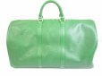 Photo2: LOUIS VUITTON Epi Leather Green Duffle&Gym Bag Hand Bag Keepall 50 #6495 (2)
