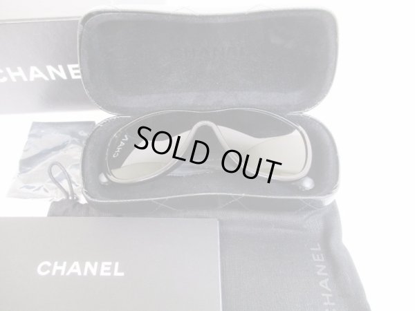 Photo1: CHANEL Plastic&Tweed Black Sunglasses Eye Wear #6497