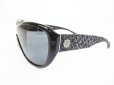 Photo3: CHANEL Plastic&Tweed Black Sunglasses Eye Wear #6497