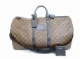 Photo1: LOUIS VUITTON Monogram Brown Waterproof Gym Bag Keepall 55 Bandouliere #6499 (1)