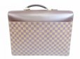 Photo2: LOUIS VUITTON Damier Leather Brown Briefcase Business Case Altona GM #6524 (2)