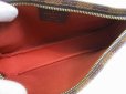 Photo8: LOUIS VUITTON Damier Leather Brown Accessories Pouch Pochette #6528