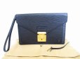 Photo1: LOUIS VUITTON Epi Leather Black Clutch Bag Purse Sellier Dragonne #6530 (1)