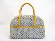 Photo1: LOUIS VUITTON Monogram Mini Canvas Blue Hand Bag Purse Marie #6550 (1)