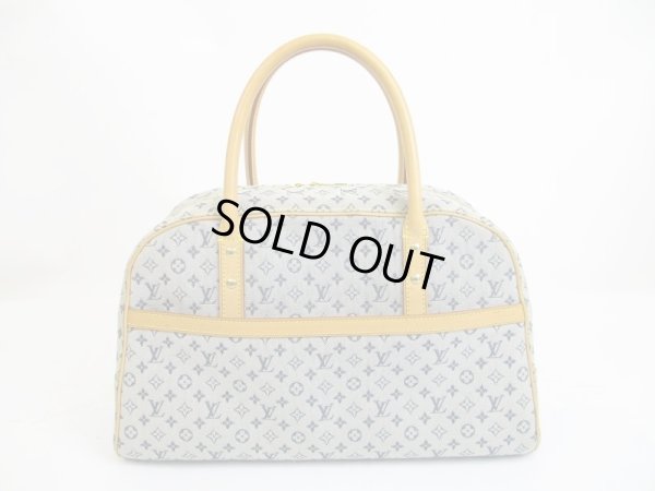 Photo1: LOUIS VUITTON Monogram Mini Canvas Blue Hand Bag Purse Marie #6550