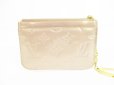 Photo2: LOUIS VUITTON Vernis Patent Leather Beige Gold Coin Purse Cles #6559 (2)