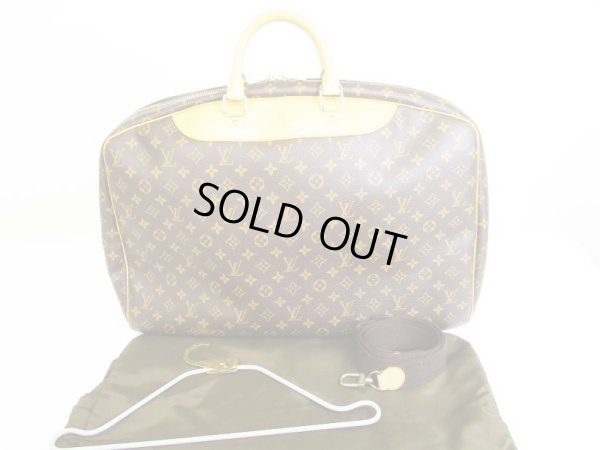 Photo1: LOUIS VUITTON Monogram Leather Brown Travel Bag Alize 1 Poche w/Strap #6571