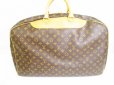 Photo2: LOUIS VUITTON Monogram Leather Brown Travel Bag Alize 1 Poche w/Strap #6571 (2)