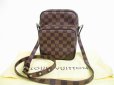 Photo1: LOUIS VUITTON Specal Order Damier Leather Brown Crossbody Bag Amazon #6577 (1)