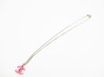 Photo2: CHANEL CC Logo Pink Chain Necklace Pendant #6589 (2)