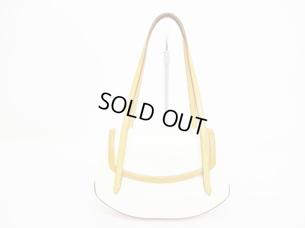 Photo1: LOUIS VUITTON Vernis Patent Leather White Shoulder Bag Biscayne Bay PM #6605