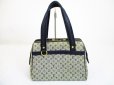 Photo1: LOUIS VUITTON Monogram Mini Canvas Blue Hand Bag Purse Josephine PM #6628 (1)