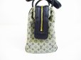 Photo4: LOUIS VUITTON Monogram Mini Canvas Blue Hand Bag Purse Josephine PM #6628