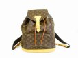 Photo1: LOUIS VUITTON Monogram Leather Brown Backpack Purse Montsouris GM #6631 (1)