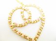 Photo12: CHANEL CC Logo Gold&Pink Heart Motif Chain Necklace #6648