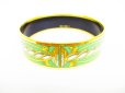 Photo4: HERMES Enamel Bangle Bracelet Green Multicolor Emaiyu GM #6652