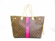 Photo1: LOUIS VUITTON Mon Monogram Leather Brown Tote Bag Neverfull GM #6684 (1)