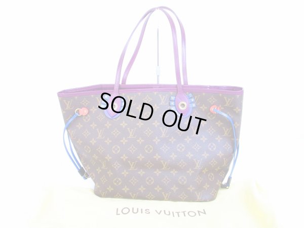 Photo1: LOUIS VUITTON Monogram Totem Leather Tote&Shoppers Bag Neverfull MM #6689