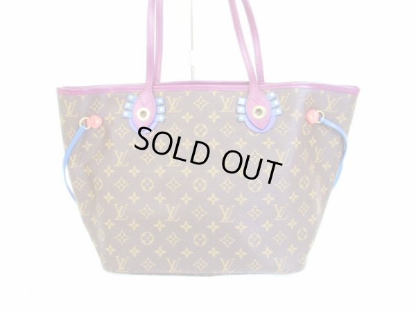 Photo2: LOUIS VUITTON Monogram Totem Leather Tote&Shoppers Bag Neverfull MM #6689
