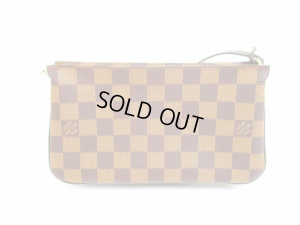 Photo2: LOUIS VUITTON Damier Leather Brown Accessories Pouch Pochette #6741