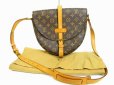 Photo1: LOUIS VUITTON Monogram Leather Brown Crossbody Bag Purse Chantilly GM #6755 (1)