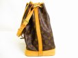 Photo4: LOUIS VUITTON Monogram Leather Brown Shoulder Bag Purse Noe #6765