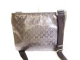Photo2: GUCCI Imprimee Black PVC Crossbody Bag Purse #6767 (2)