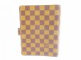 Photo2: LOUIS VUITTON Damier Leather Brown Document Holders Agenda MM #6869 (2)