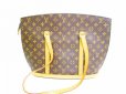 Photo2: LOUIS VUITTON Monogram Leather Brown Tote&Shoppers Bag Babylone #6891 (2)