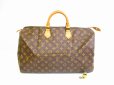 Photo1: LOUIS VUITTON Monogram Leather Brown Hand Bag Purse Speedy40 #6919 (1)